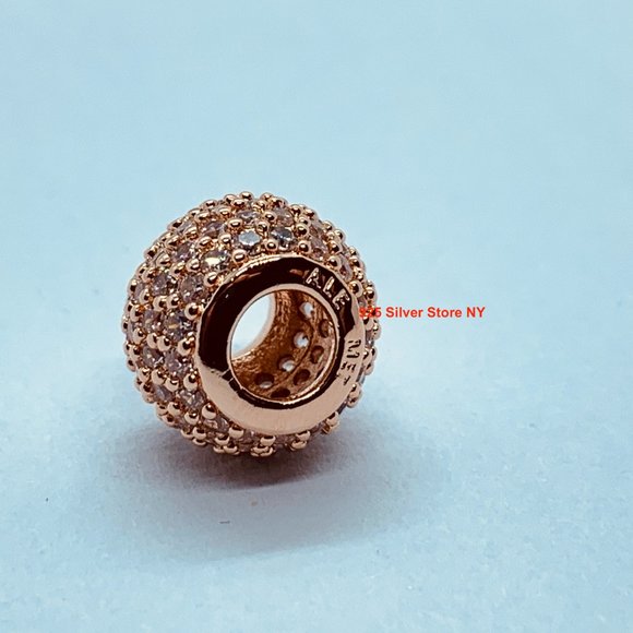 NEW Authentic Pandora Charm Rose Gold COLLECTION PAVE LIGHTS / Pandora Bracelet - Picture 7 of 7